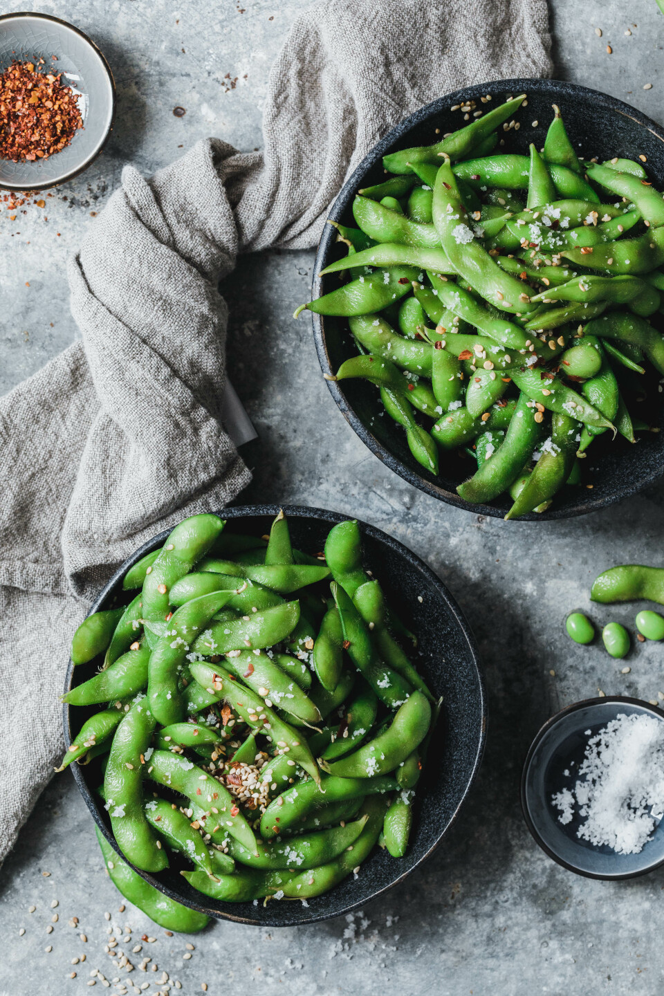 Edamame mit Sesam & Chili