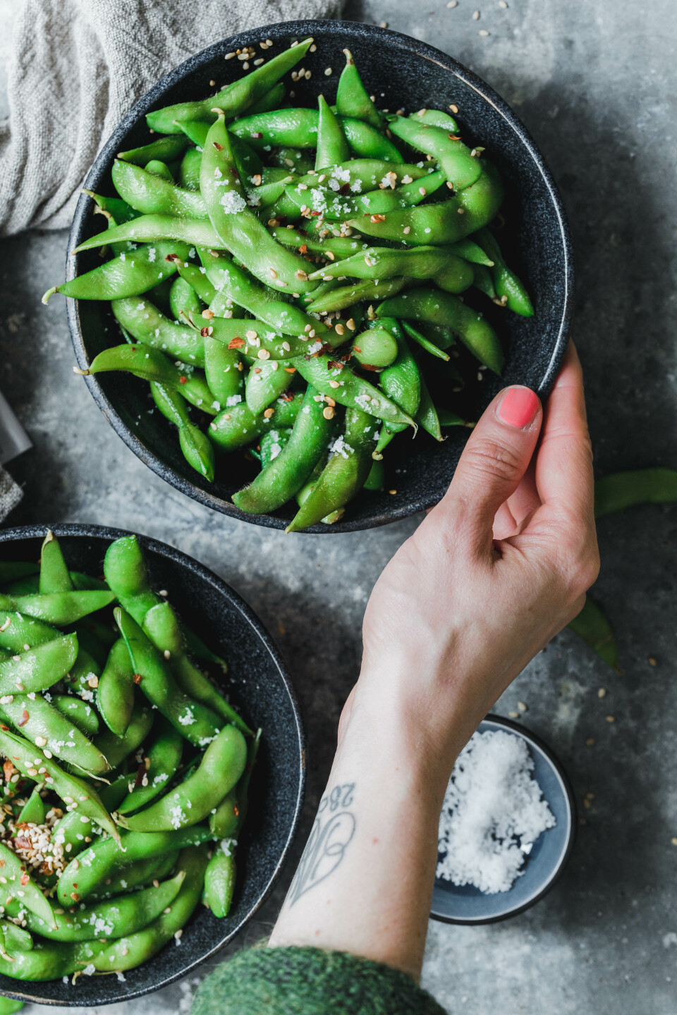 Edamame mit Sesam & Chili