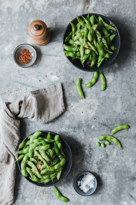 Edamame mit Sesam & Chili