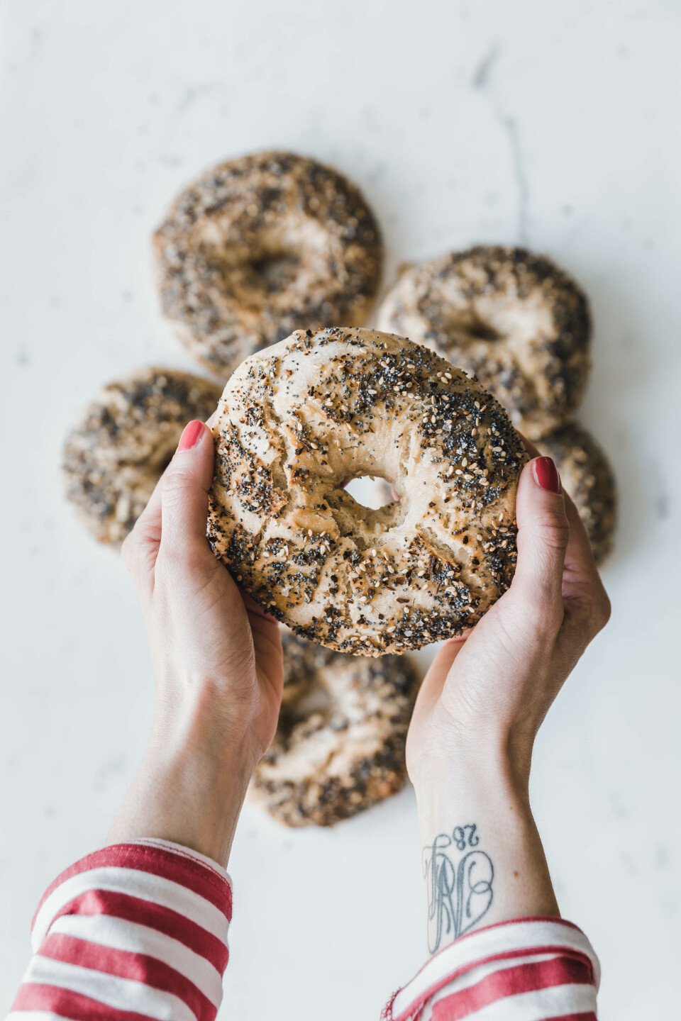 Everything Bagel mit Sauerteig