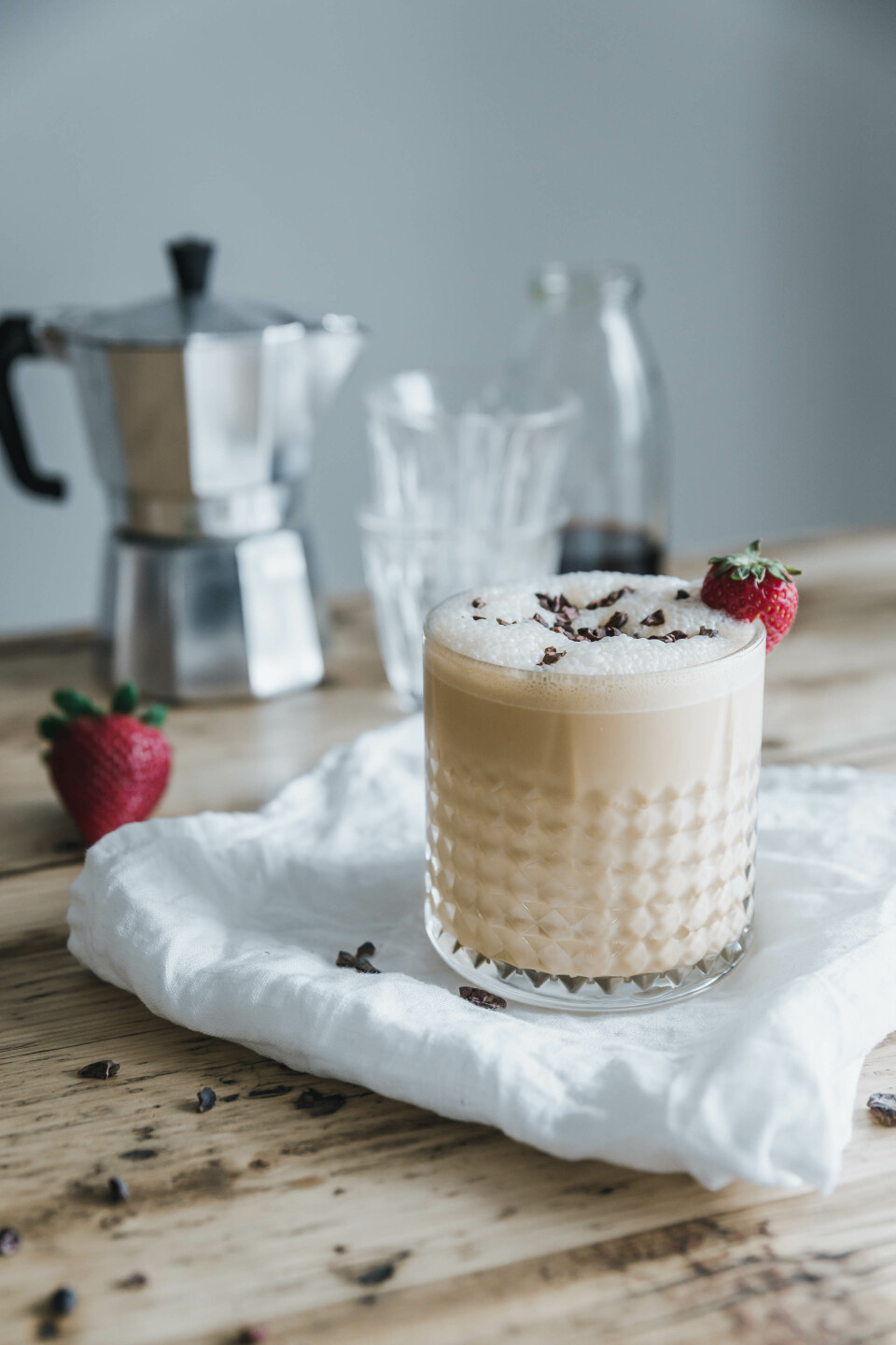 Veganer Eiskaffee mit Baileys Almande