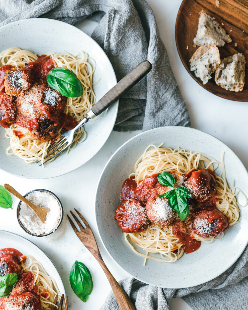 Spaghetti mit veganen Meatballs