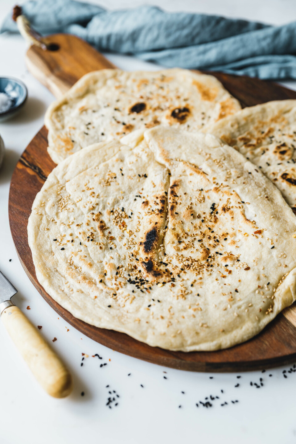 Einfaches veganes Fladenbrot aus der Pfanne