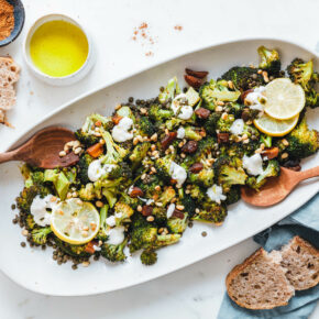 Gerösteter Brokkoli mit grünen Linsen & Ras el Hanout