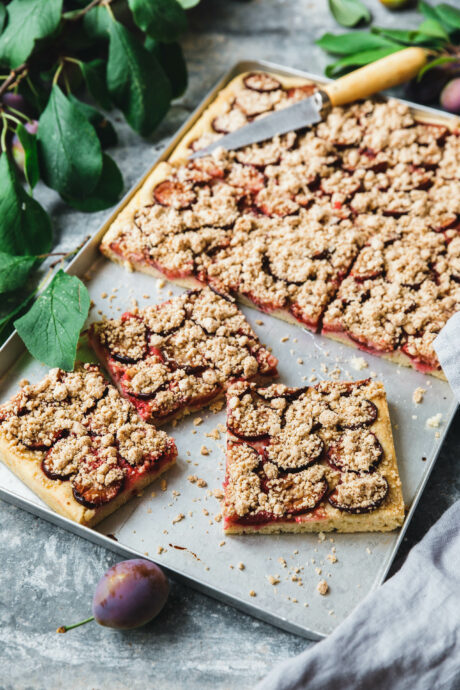 Veganer Pflaumenkuchen vom Blech