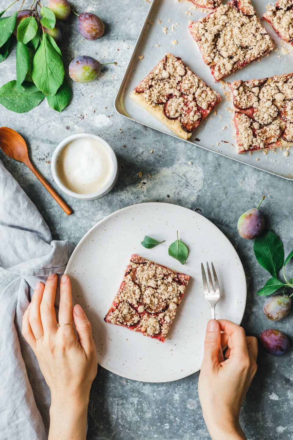 Veganer Pflaumenkuchen vom Blech