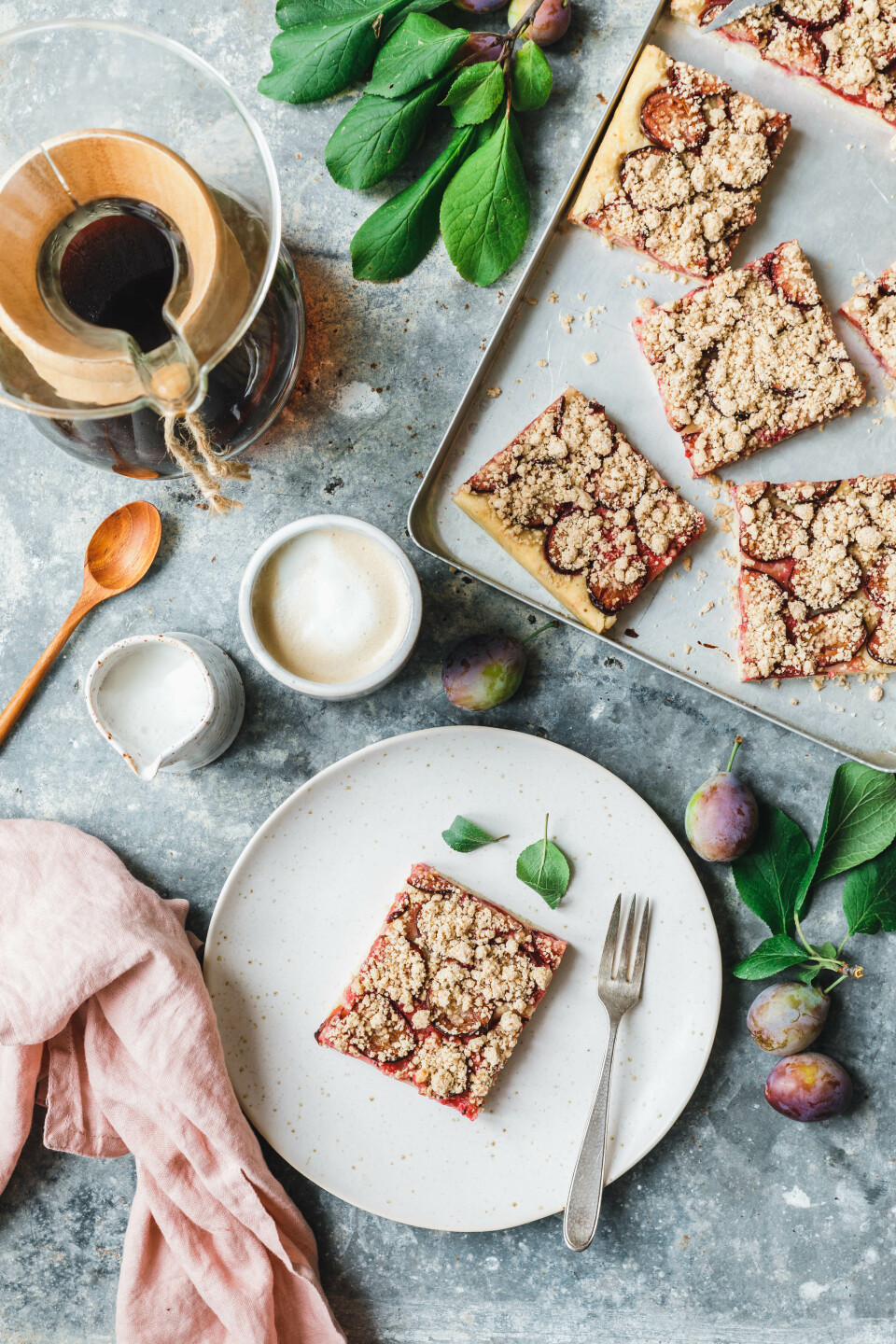 Veganer Pflaumenkuchen vom Blech