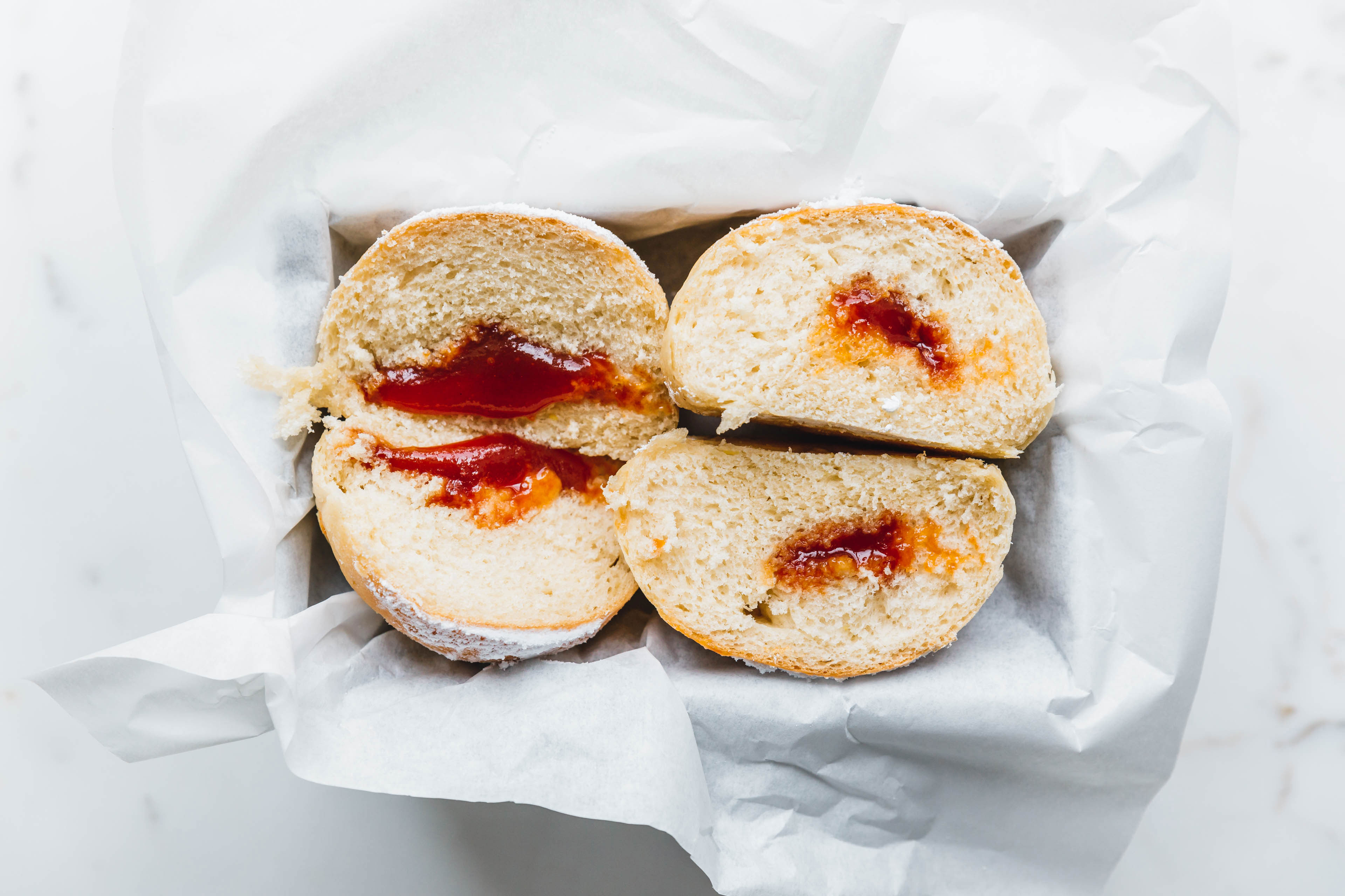 Vegane Berliner aus dem Ofen