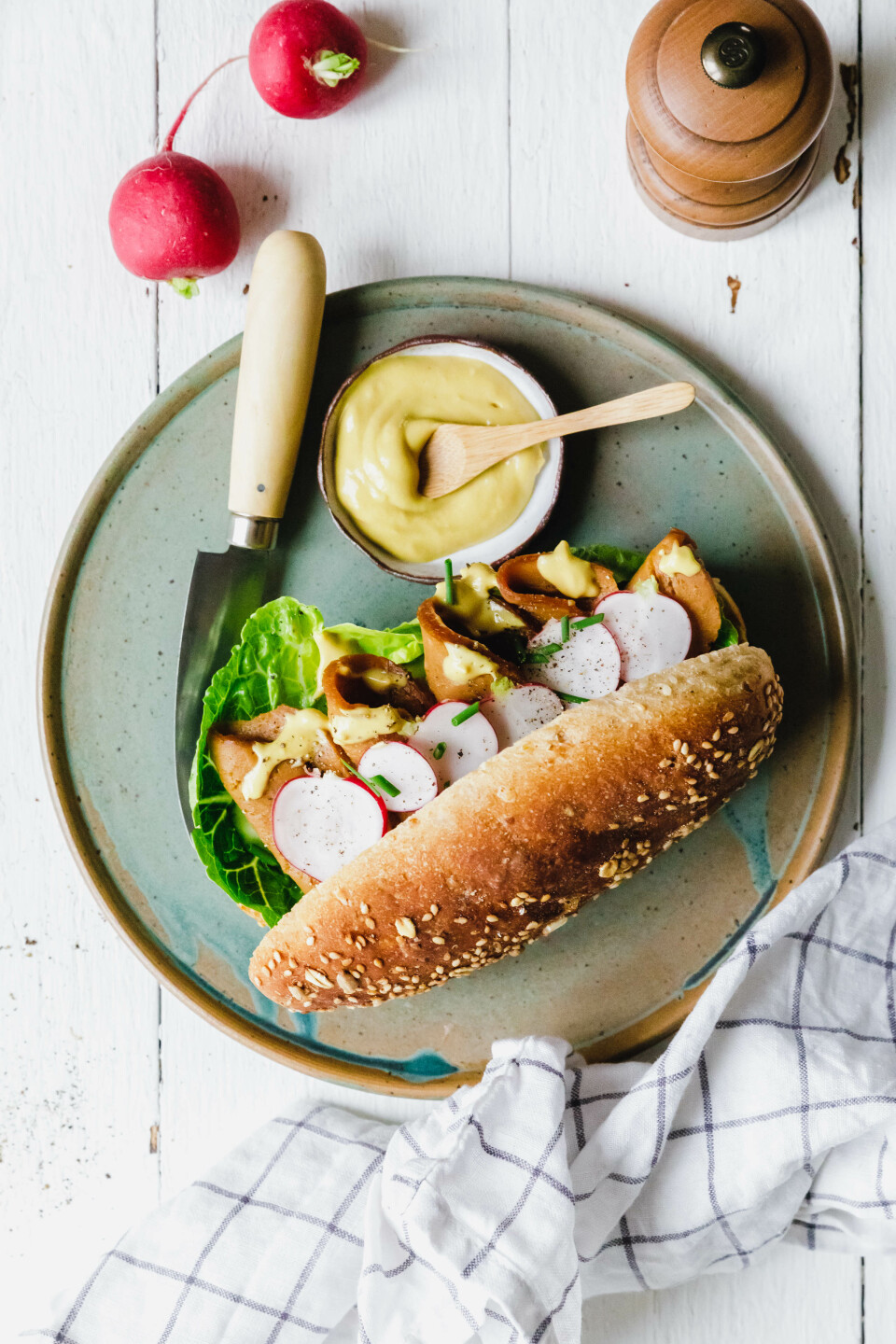 Rauchiger Seitanaufschnitt