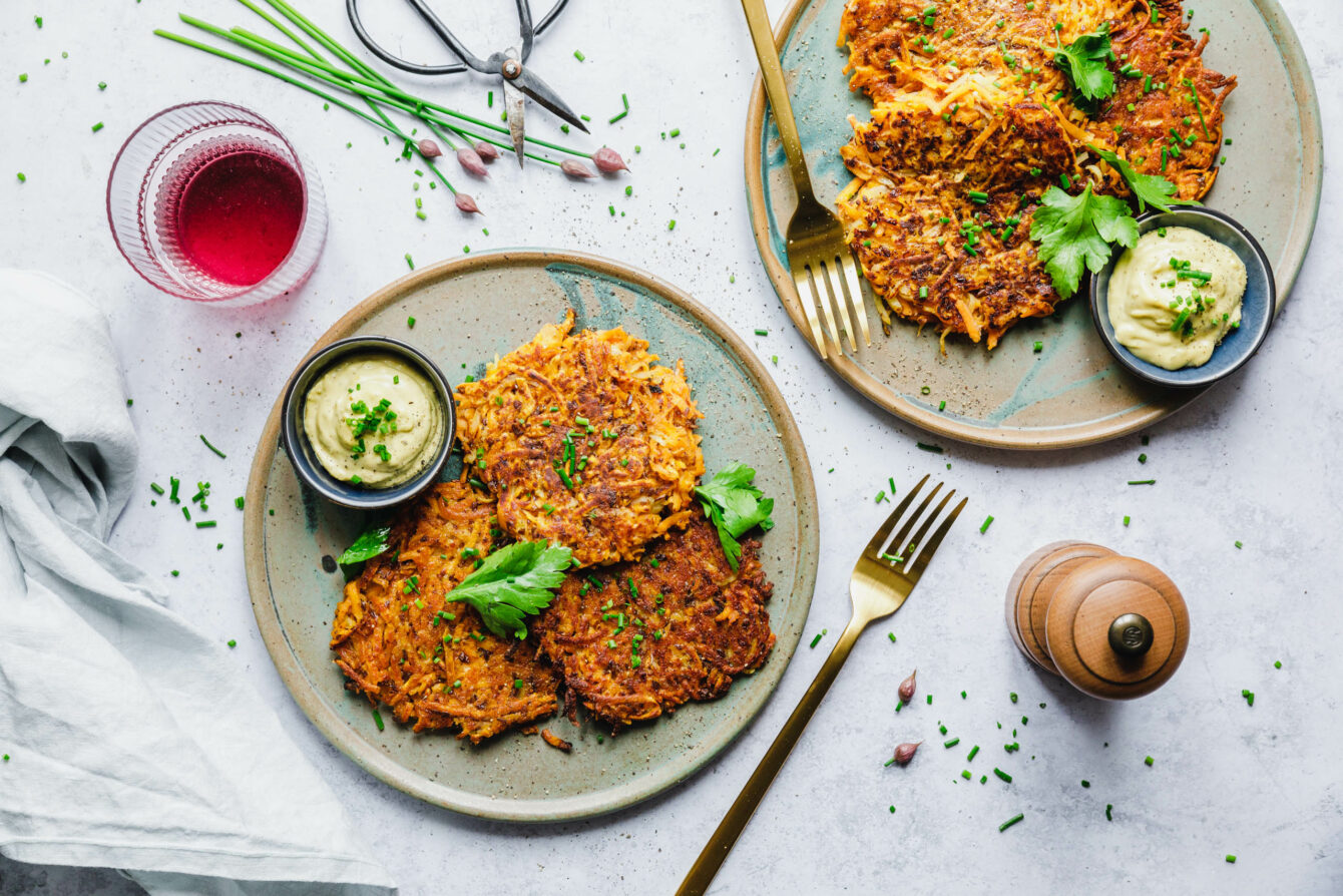 Schnelle & einfache Süßkartoffelpuffer
