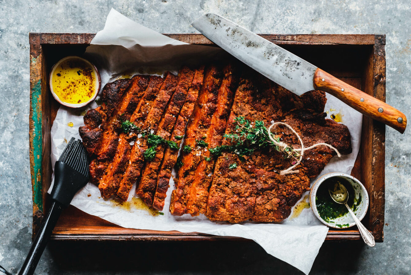 Vegane Spare Ribs mit Senf Dry Rub
