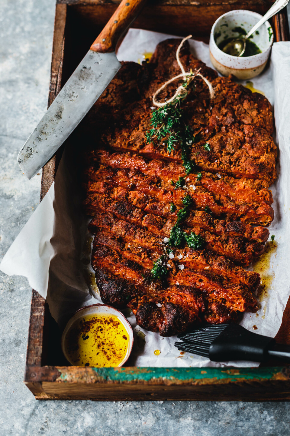 Vegane Spare Ribs mit Senf Dry Rub
