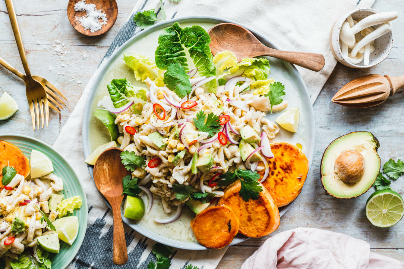 Veganes Ceviche mit Pilzen