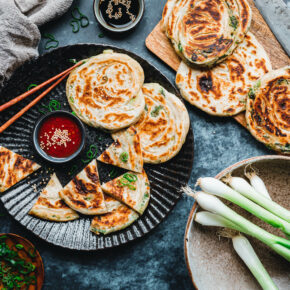 Chinesische Frühlingszwiebel-Pancakes