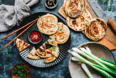 Chinesische Frühlingszwiebel-Pancakes