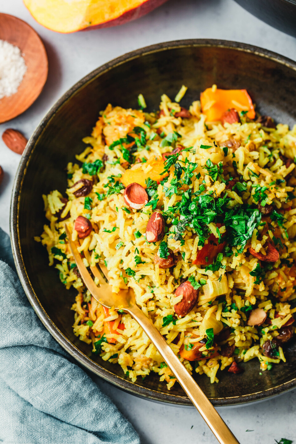 One-Pot-Reispfanne mit Kürbis