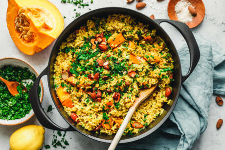 One-Pot-Reispfanne mit Kürbis
