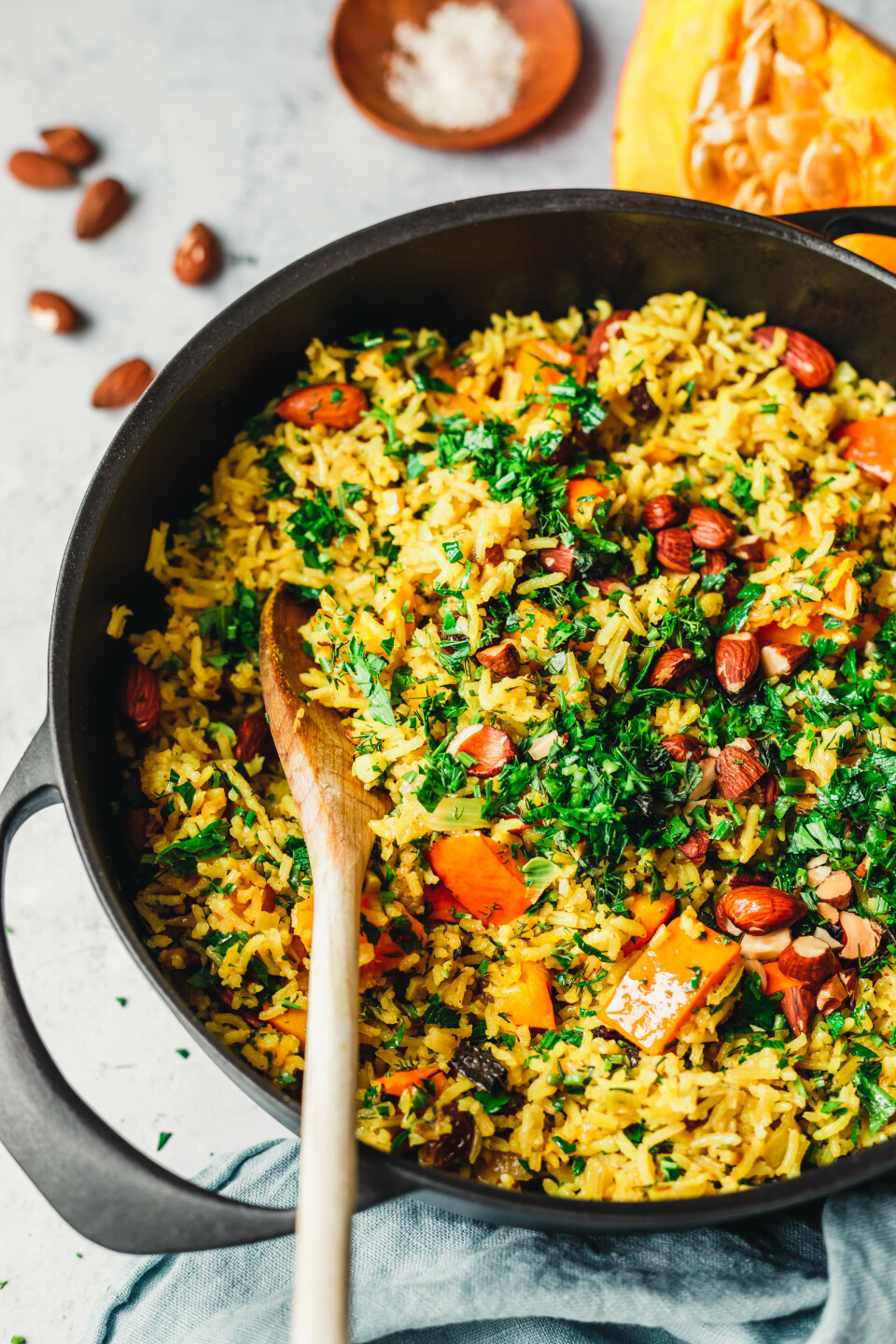 One-Pot-Reispfanne mit Kürbis