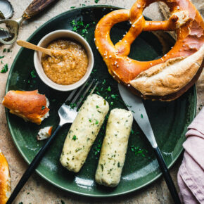 Vegane Weißwurst aus Tofu und Seitan