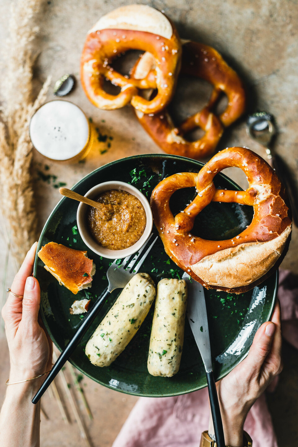 Vegane Weißwurst aus Tofu und Seitan