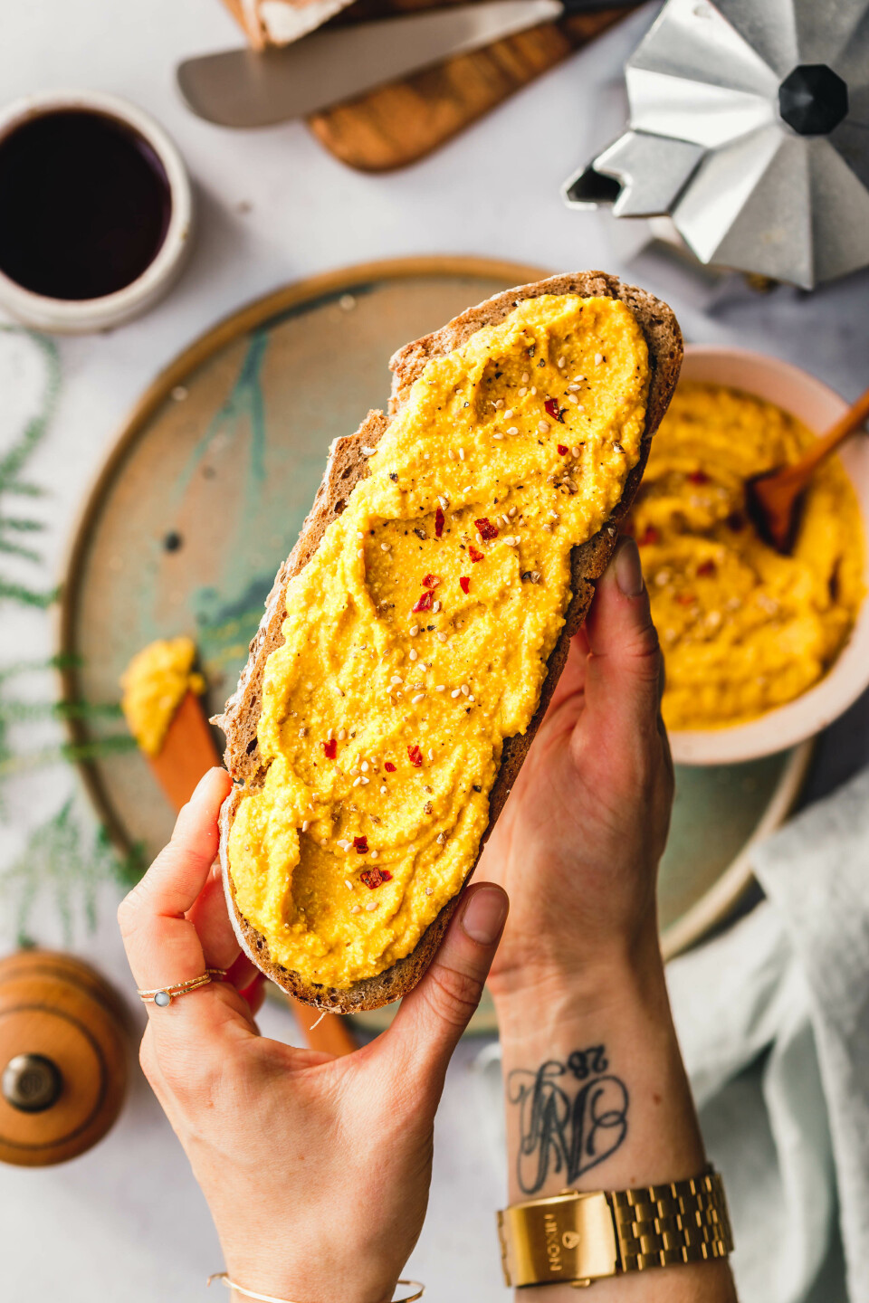 Kürbisaufstrich mit Sesam & Chili