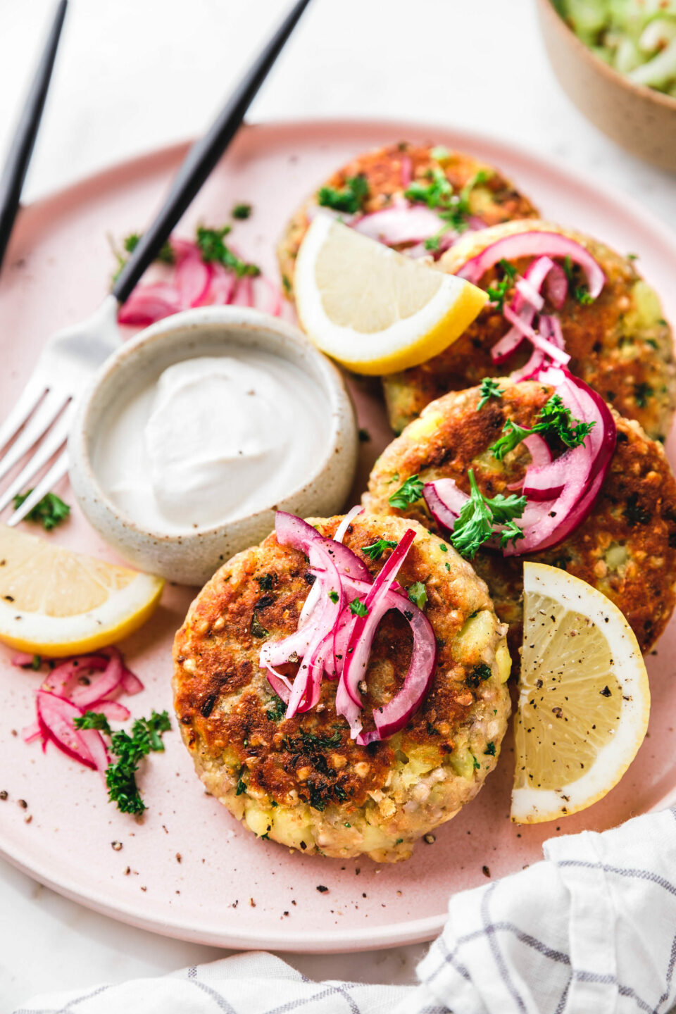 Einfache Kartoffelfrikadellen mit Buchweizen