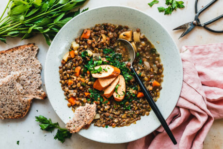 Nadines liebster veganer Linseneintopf