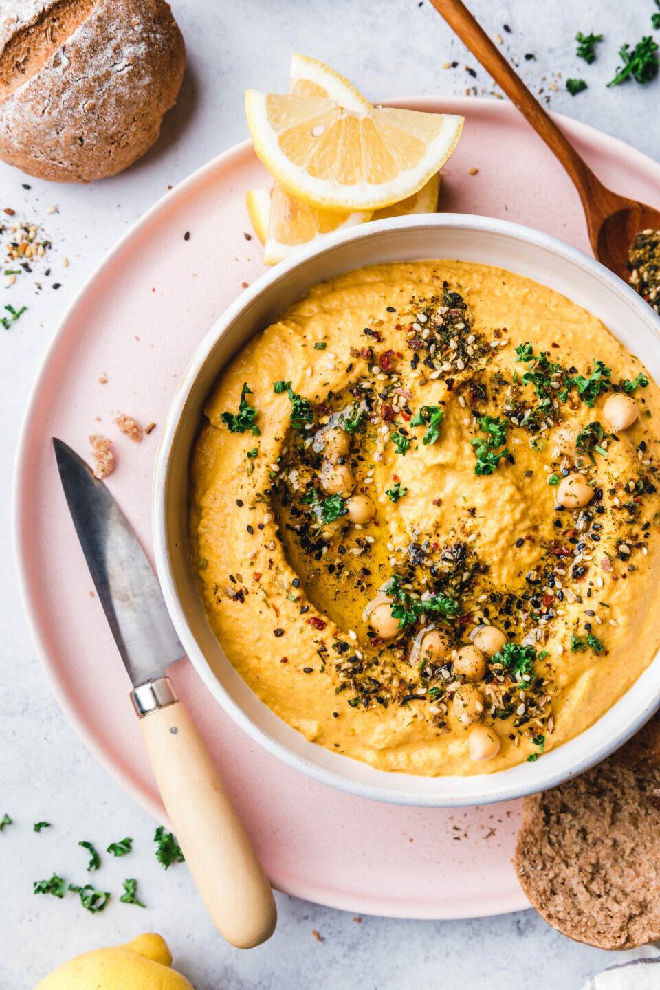 Gerösteter Karottenhummus