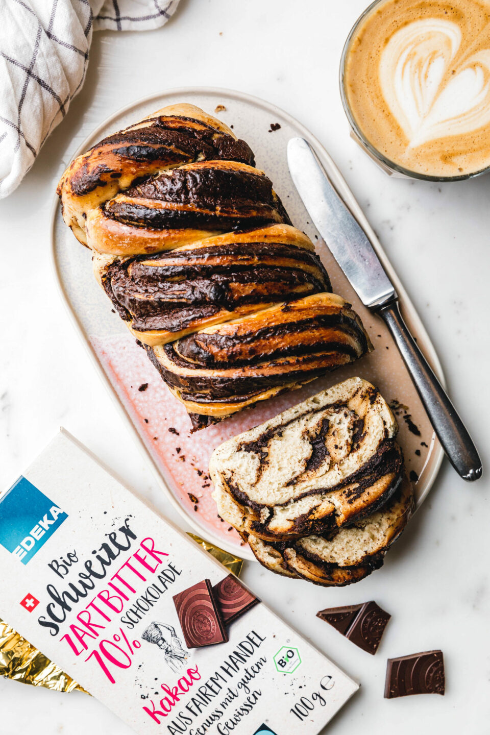 Veganer Schokoladen-Babka