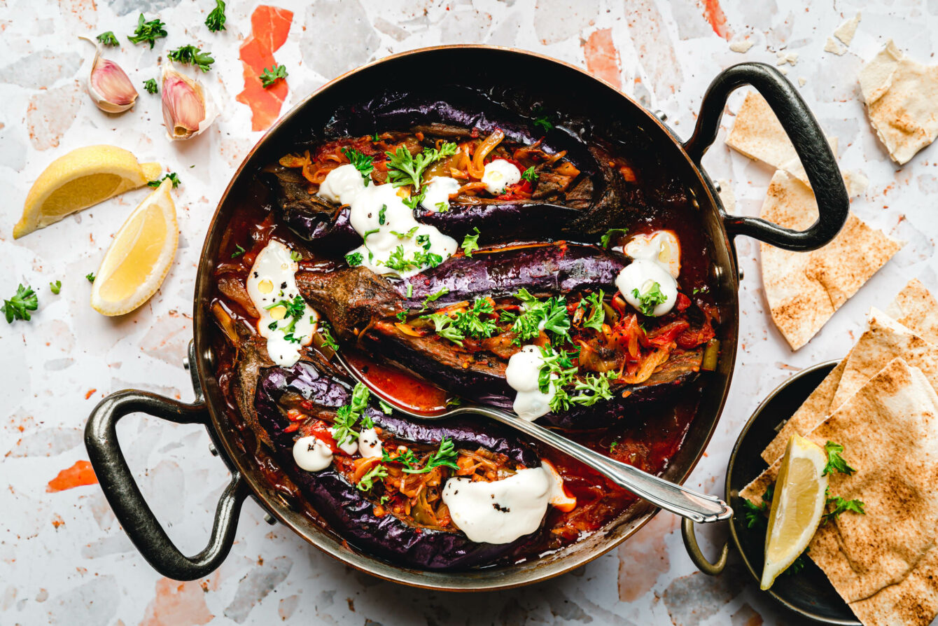 Imam Bayildi – türkische, geschmorte Auberginen