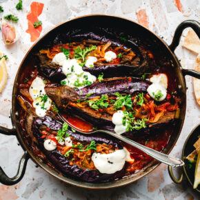 Imam Bayildi – türkische, geschmorte Auberginen