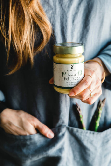 Kichererbsenfrittata mit grünem Spargel