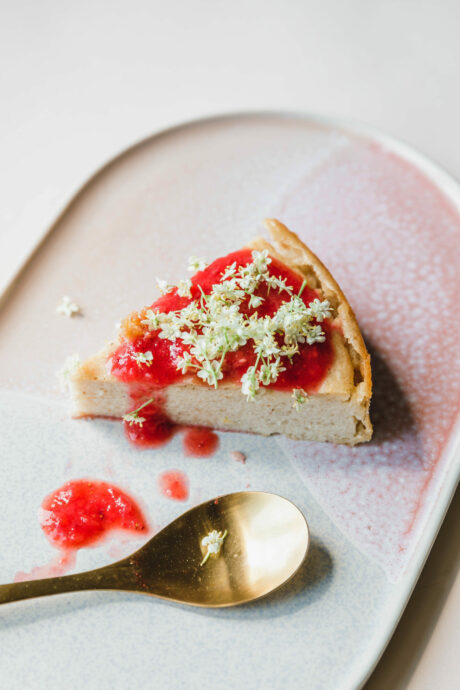 Veganer Käsekuchen ohne Boden