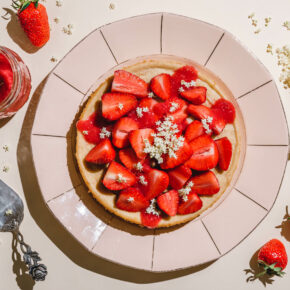 Veganer Käsekuchen ohne Boden