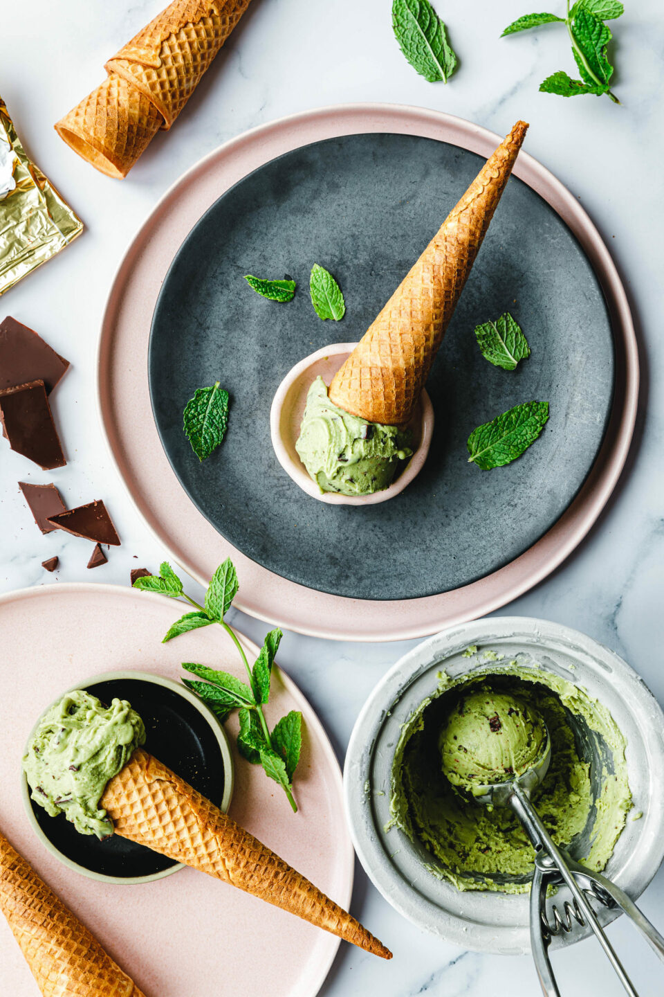 Vegane After Eight Eiscreme