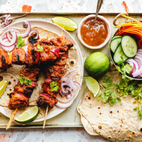 Tandoori-Seitan-Grillspieße