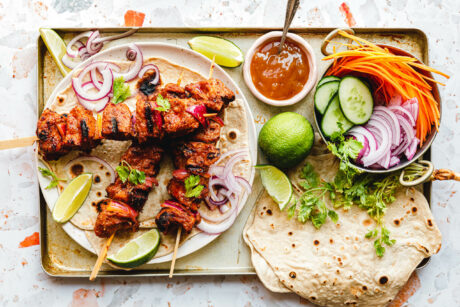 Tandoori-Seitan-Grillspieße