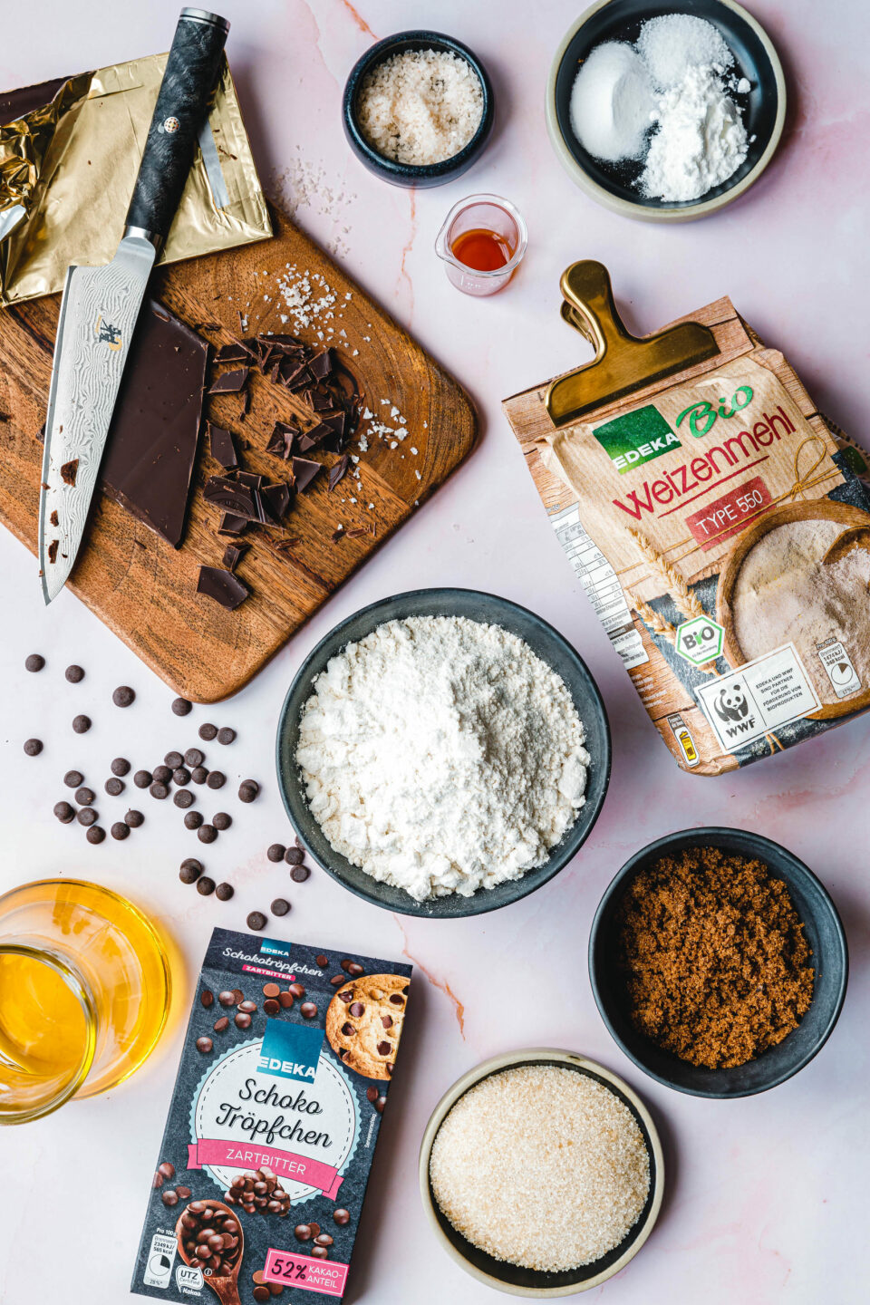 Zutaten für vegane Cookies