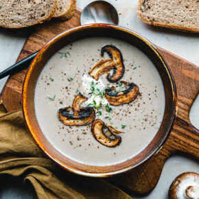 Vegane Champignoncremesuppe