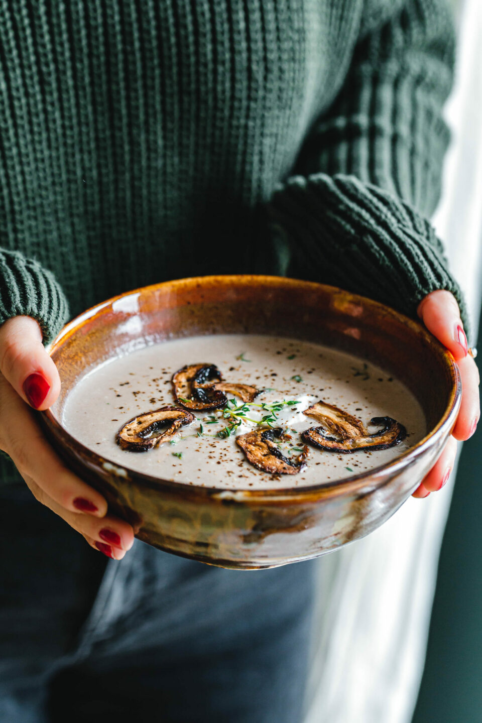 Vegane Champignoncremesuppe