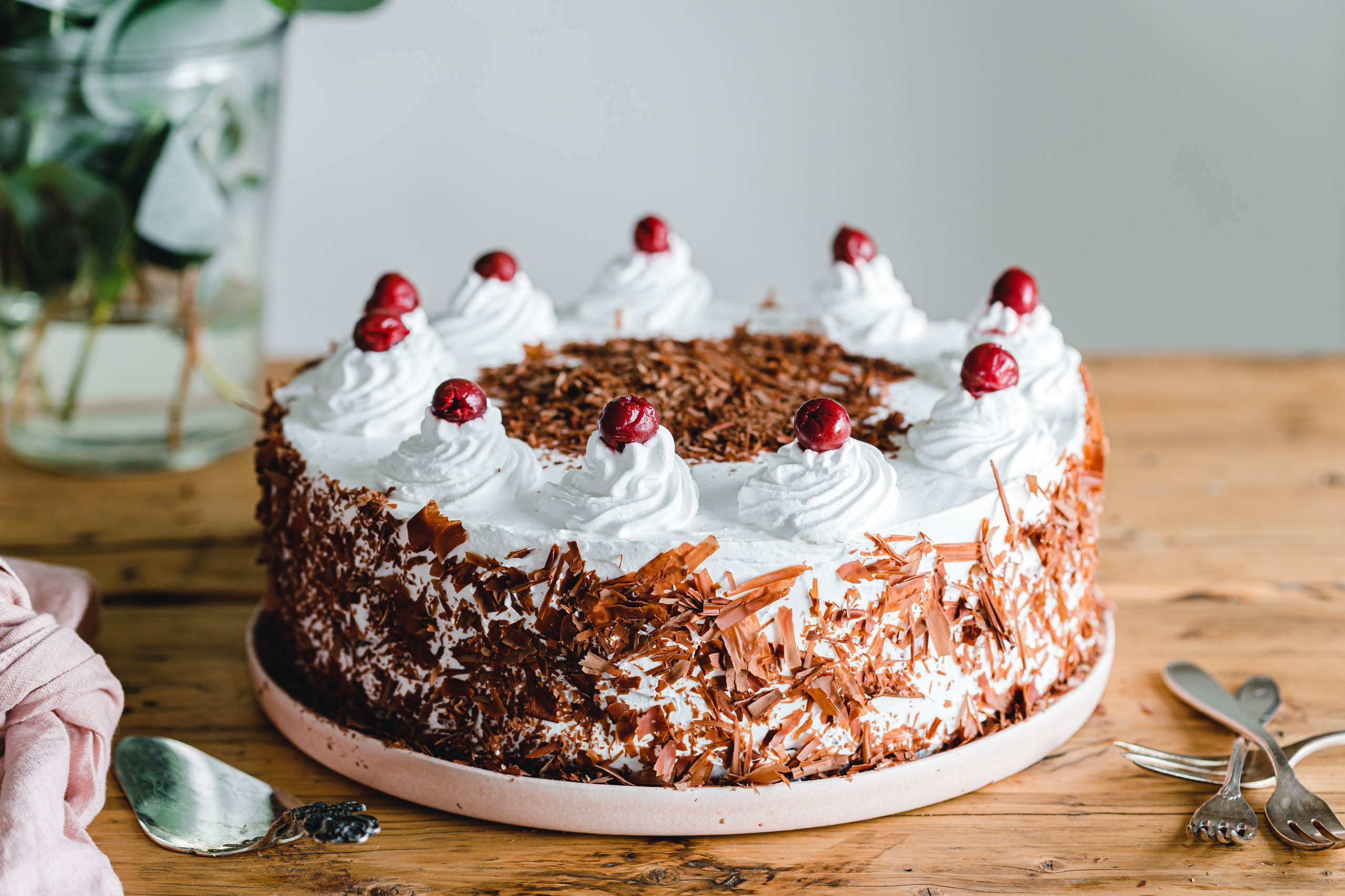 Vegane Schwarzwälder Kirschtorte