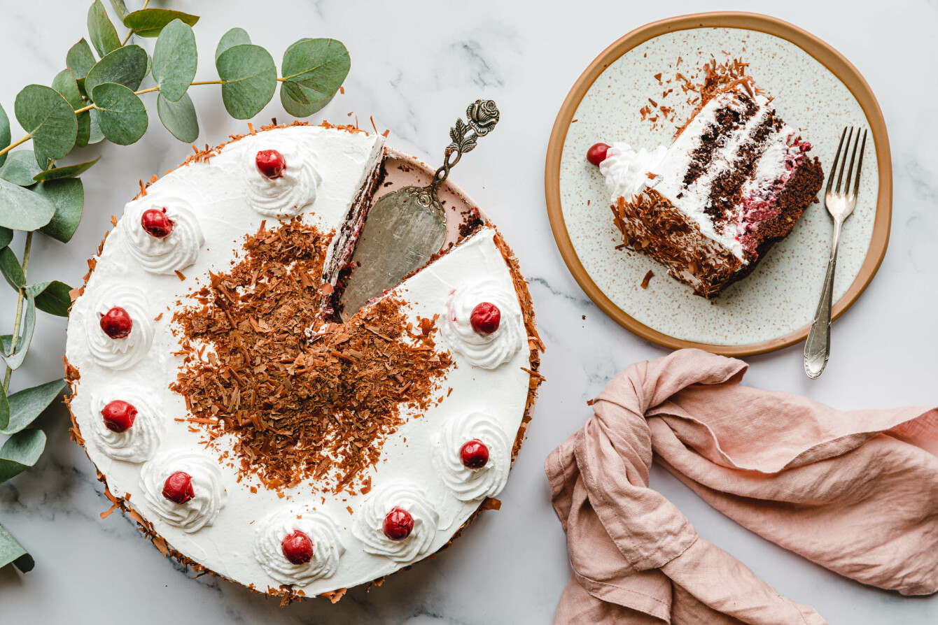 Vegane Schwarzwälder Kirschtorte
