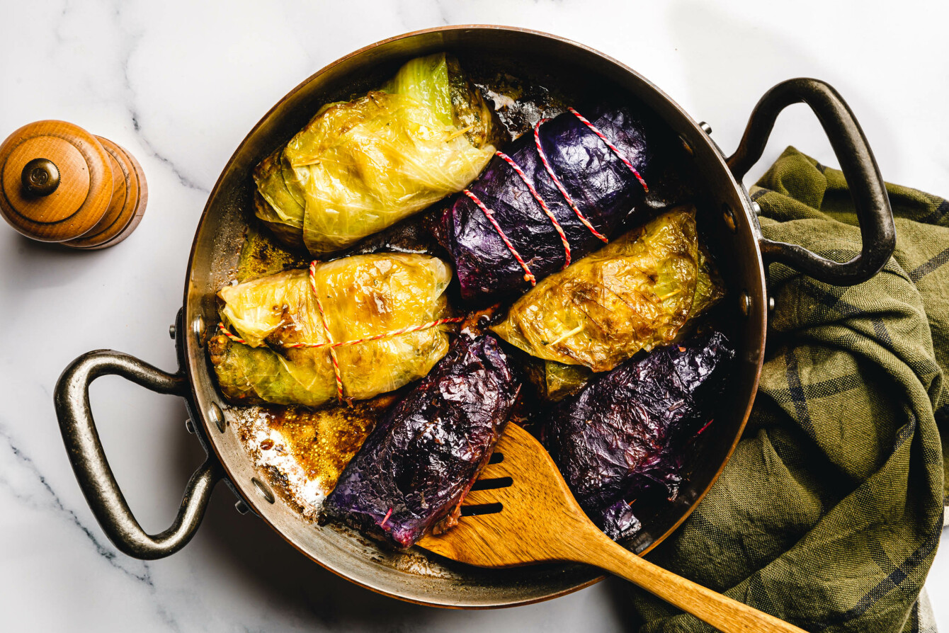 Kohlrouladen mit Kürbis-Nuss-Füllung