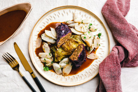 Kohlrouladen mit Kürbis-Nuss-Füllung