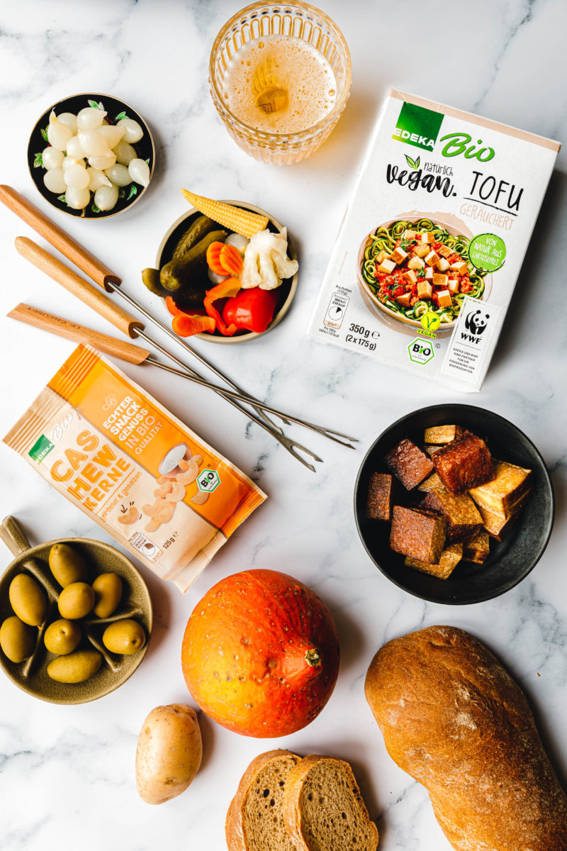 Zutaten Veganes Bier-Fondue