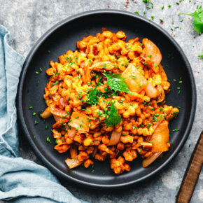Vegane Kimchi-Spätzle