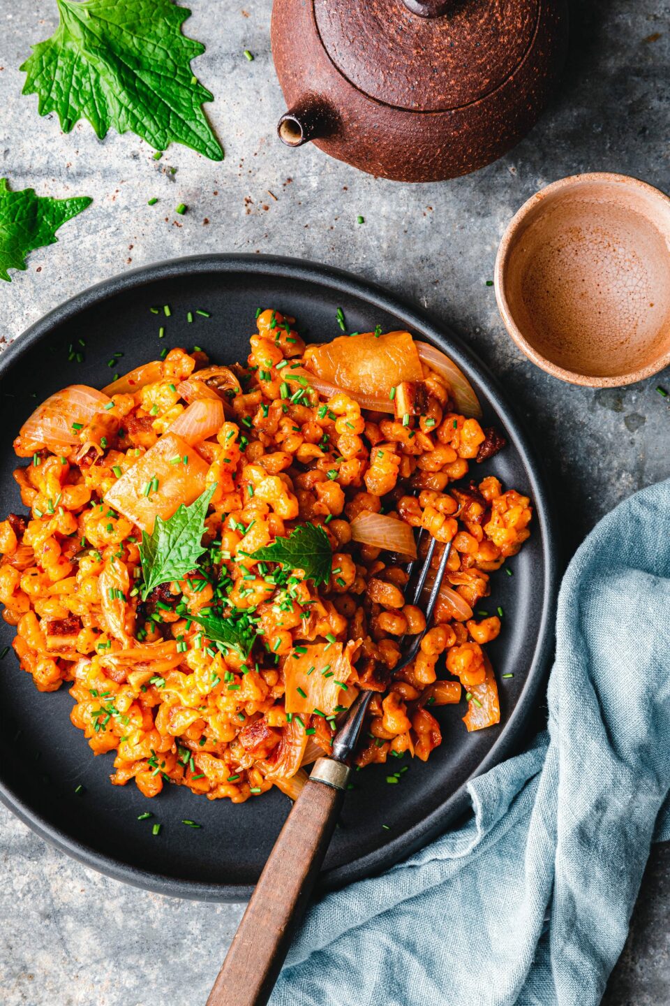 Vegane Kimchi-Spätzle