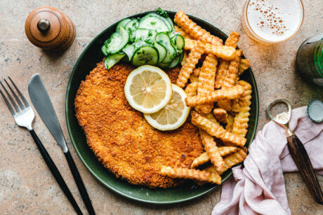 Veganes Seitan-Schnitzel Wiener Art