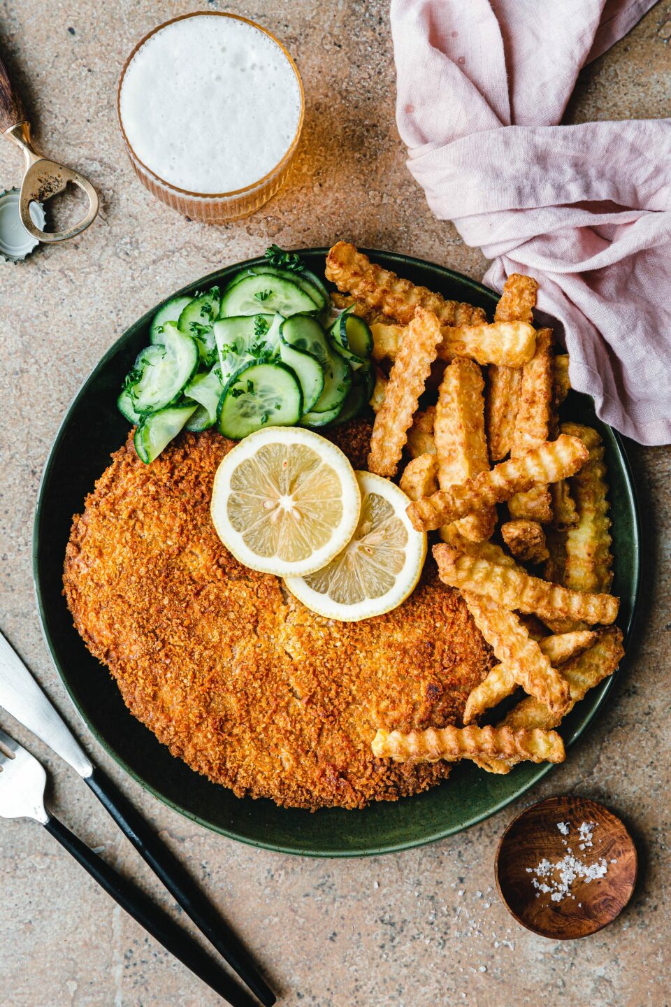 Veganes Seitan-Schnitzel Wiener Art