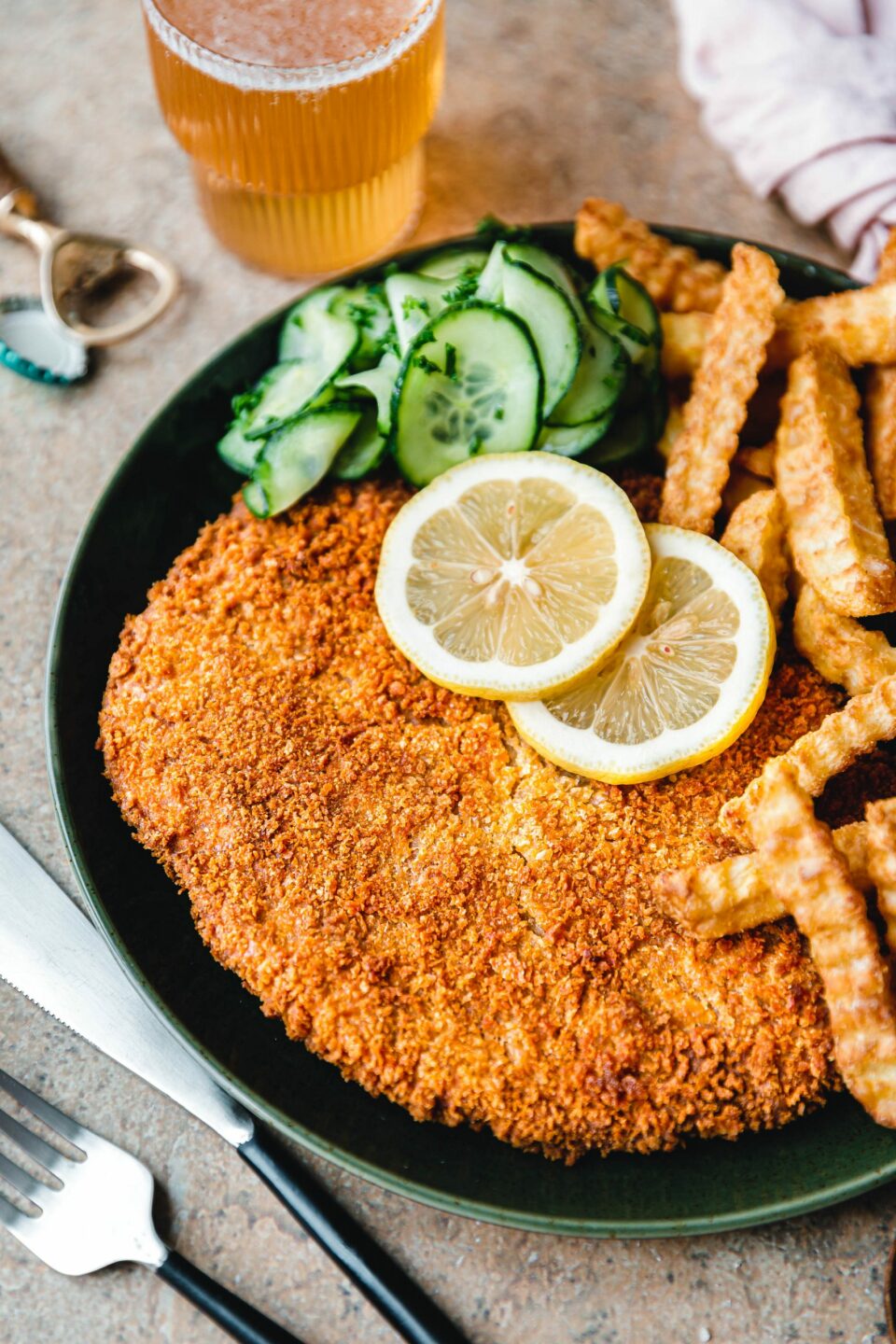 Veganes Seitan-Schnitzel Wiener Art